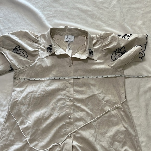 MARBLE Cream Button-Up Shirt - Picture 6 of 11